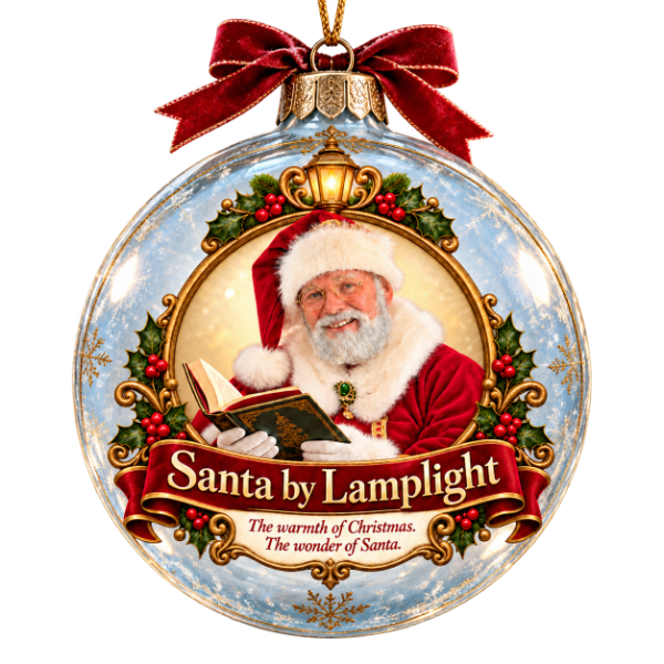Santa by Lamplight — The warmth of Christmas. The wonder of Santa.